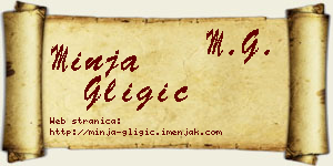 Minja Gligić vizit kartica